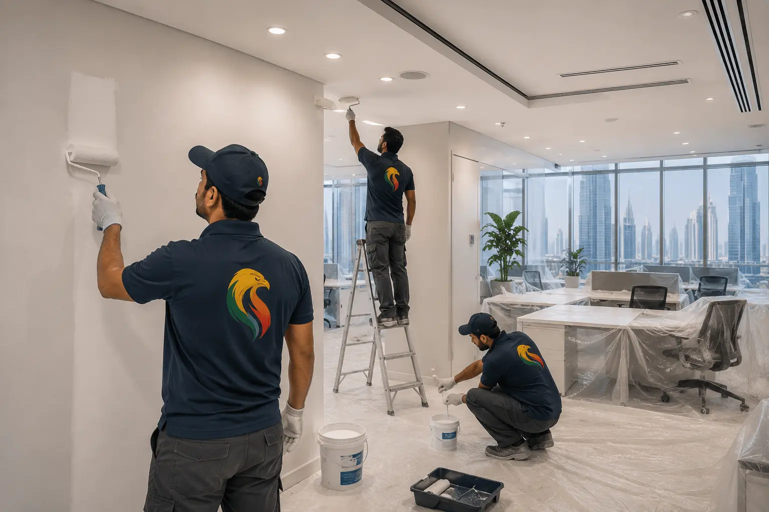 Itemised written wall painting quotation prepared on site in Dubai